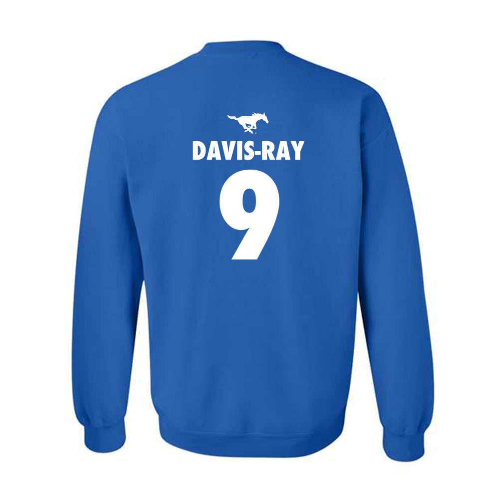 SMU - NCAA Men's Basketball : Bj Davis-Ray - Sports Shersey Crewneck Sweatshirt-1