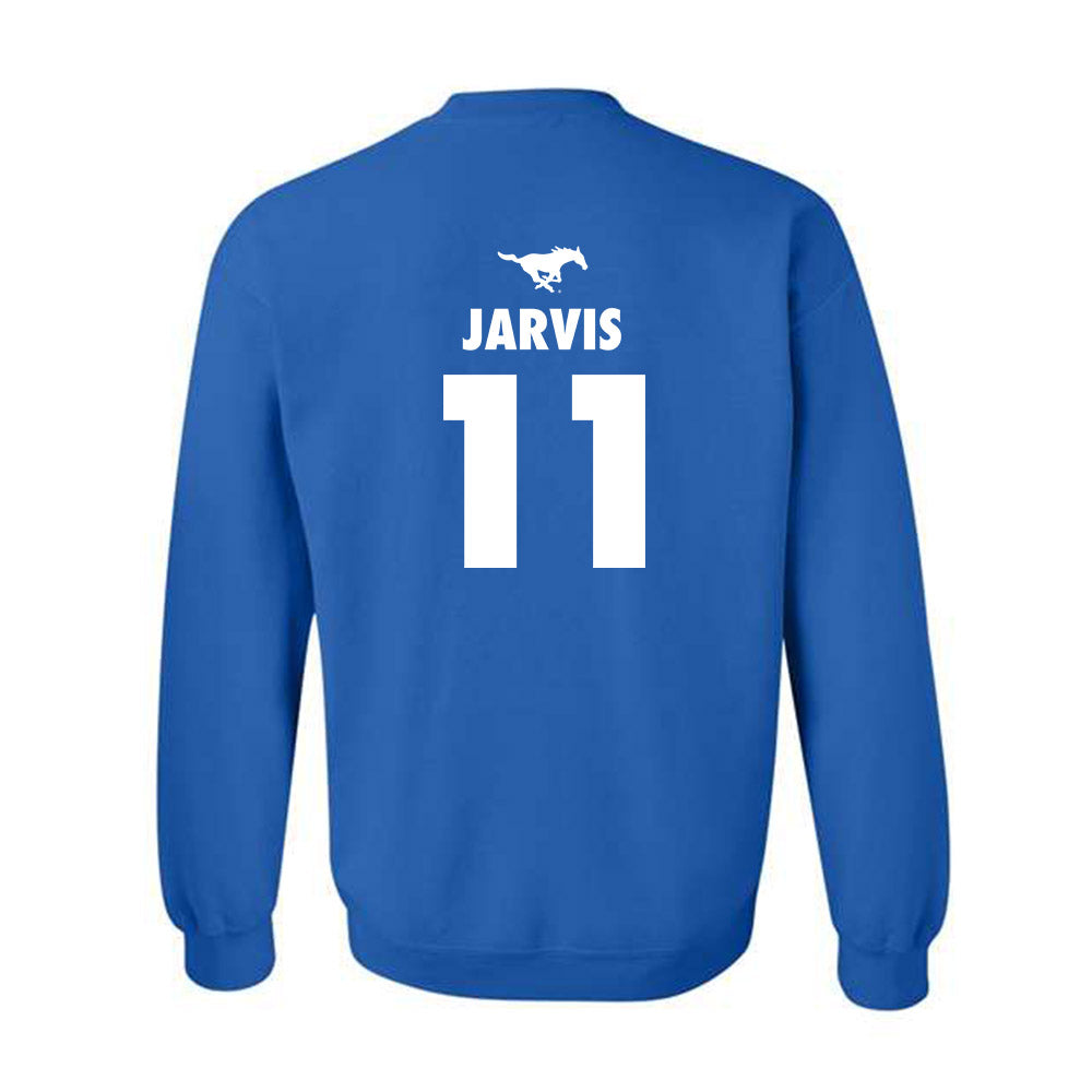 SMU - NCAA Men's Basketball : Sam Jarvis - Sports Shersey Crewneck Sweatshirt-1
