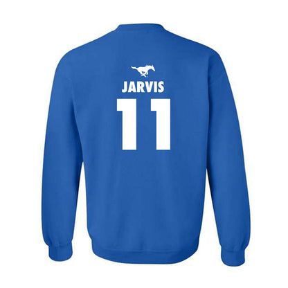 SMU - NCAA Men's Basketball : Sam Jarvis - Sports Shersey Crewneck Sweatshirt-1