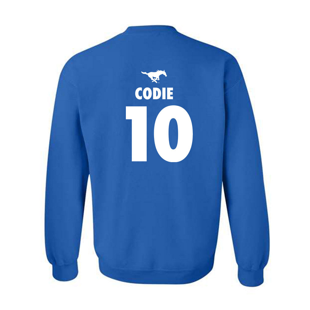 SMU - NCAA Men's Basketball : nicolas codie - Sports Shersey Crewneck Sweatshirt-1