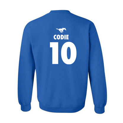 SMU - NCAA Men's Basketball : nicolas codie - Sports Shersey Crewneck Sweatshirt-1