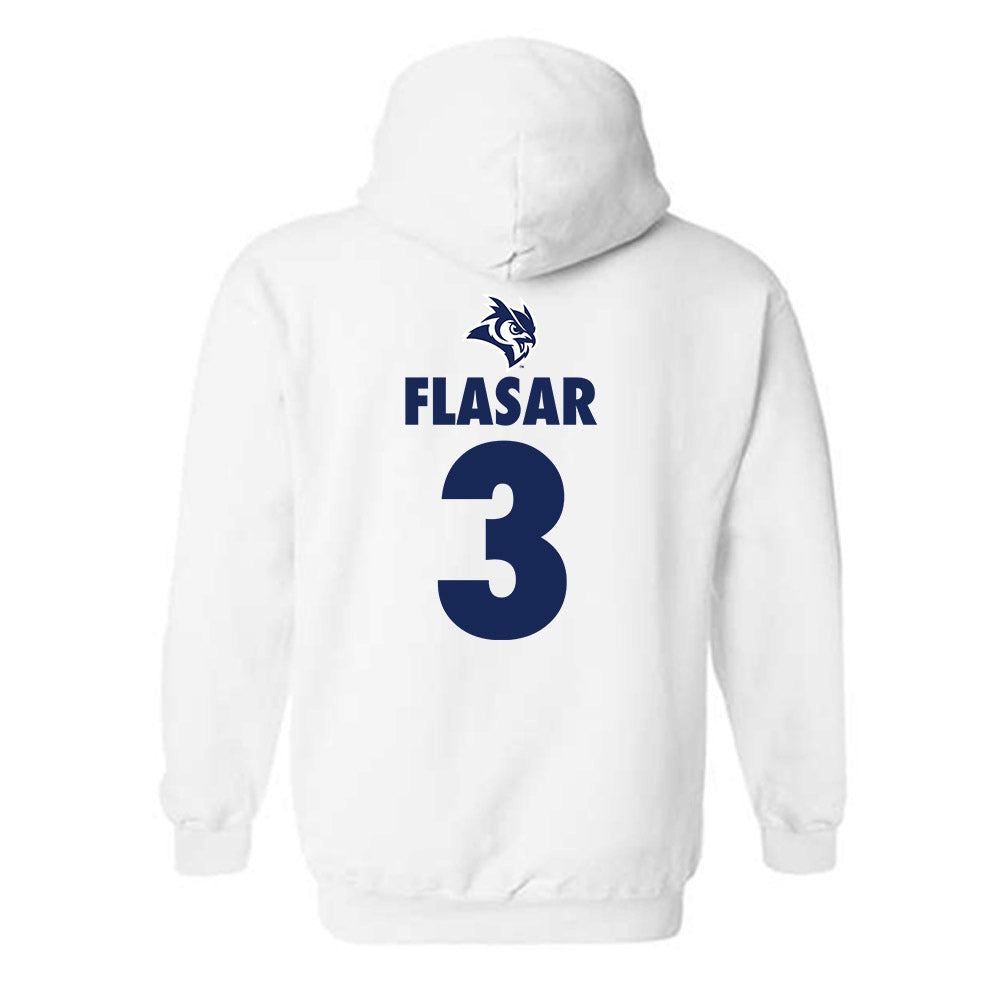 Rice - NCAA Men's Basketball : Zalan Flasar - Sports Shersey Hooded Sweatshirt-1