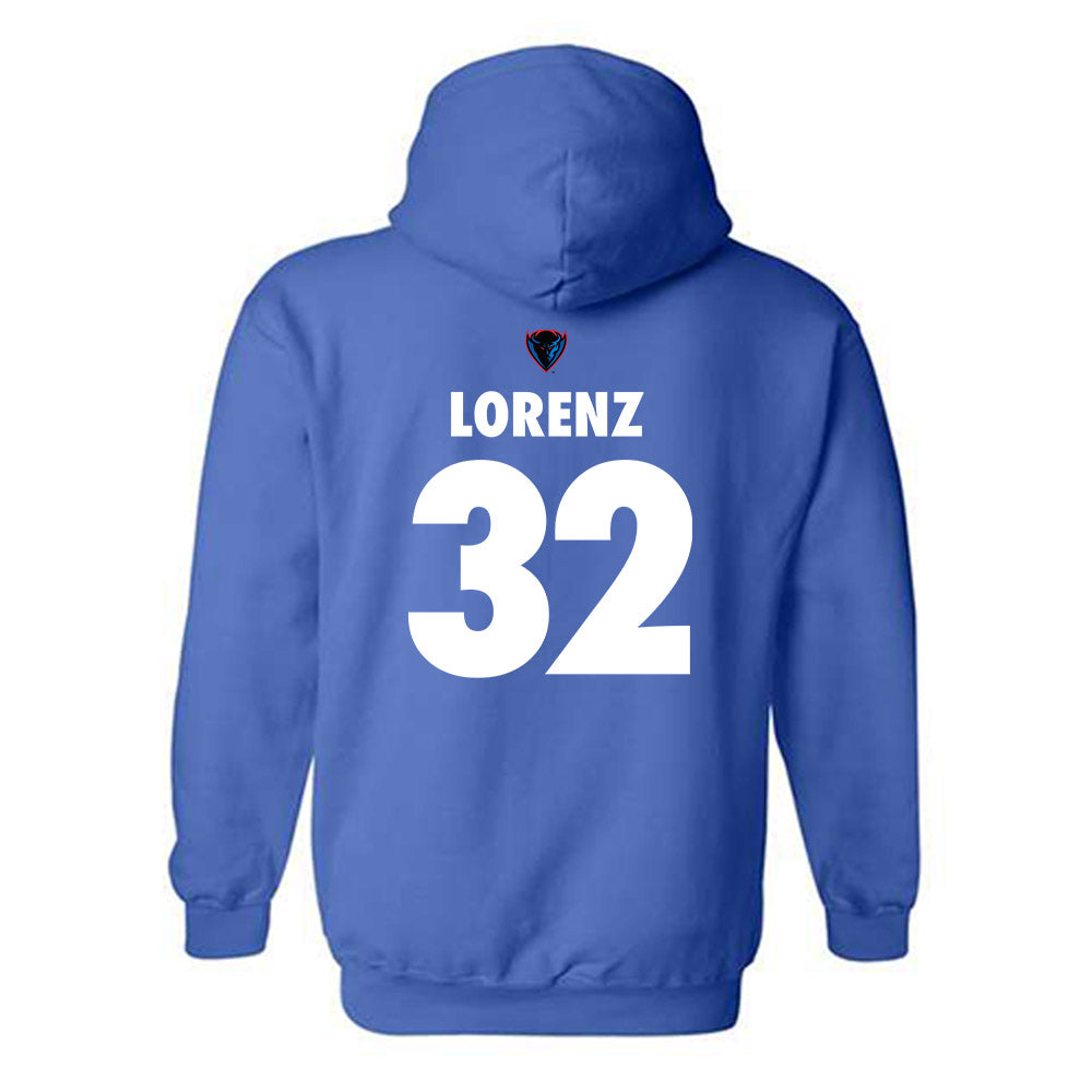 DePaul - NCAA Men's Basketball : Jeremy Lorenz - Sports Shersey Hooded Sweatshirt-1