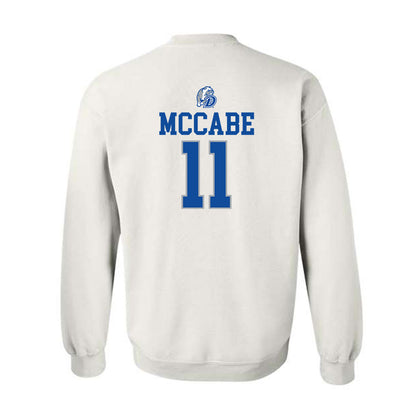 Drake - NCAA Women's Basketball : Peyton McCabe - Sports Shersey Crewneck Sweatshirt-1