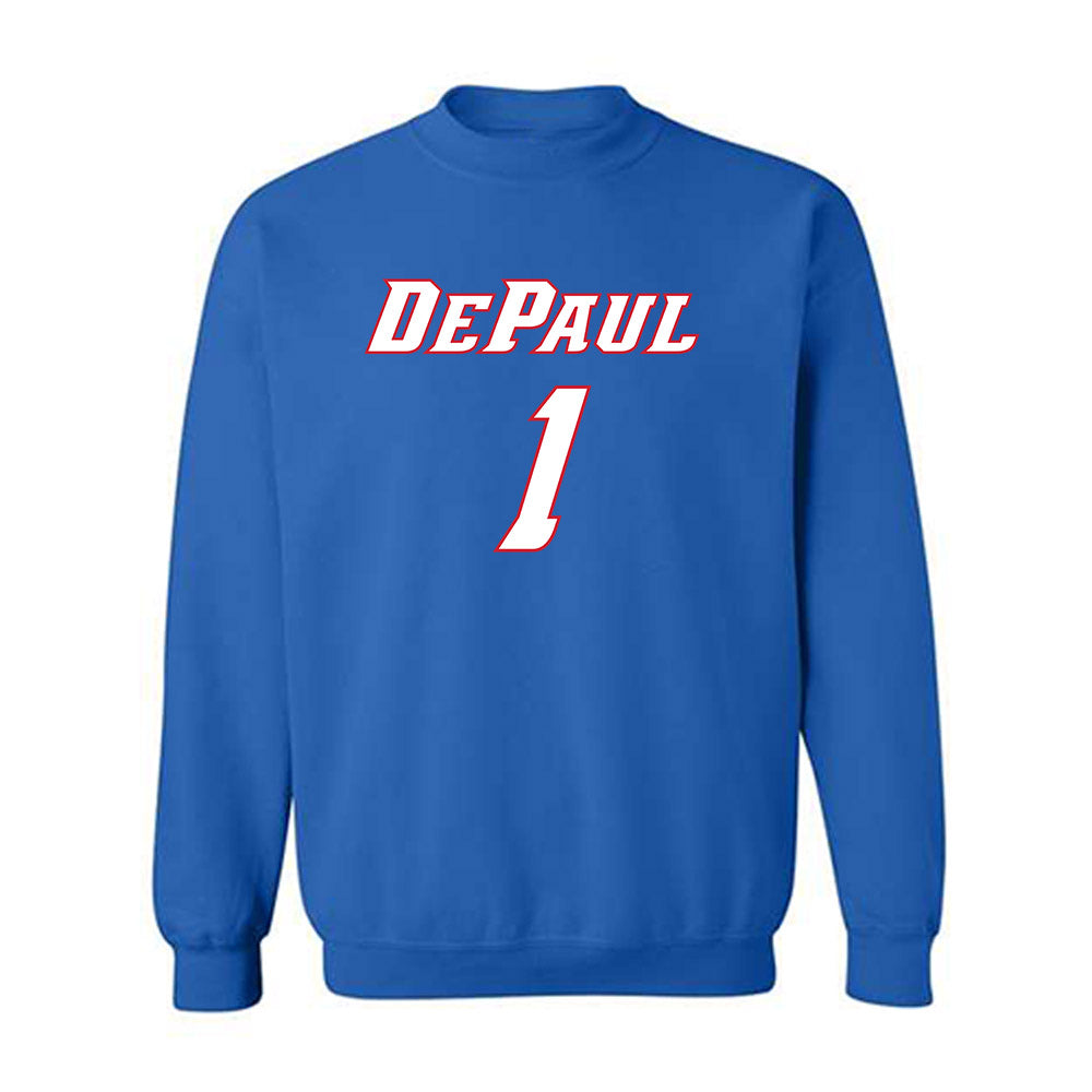 DePaul - NCAA Women's Basketball : Aizhanique Mayo - Classic Shersey Crewneck Sweatshirt-0