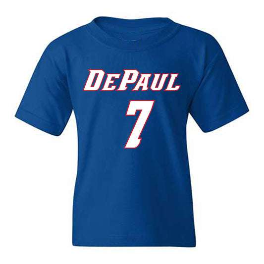 DePaul - NCAA Men's Basketball : Isaiah Medina - Classic Shersey Youth T-Shirt-0