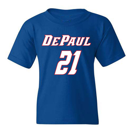 DePaul - NCAA Men's Basketball : Theo Pierre Justin - Classic Shersey Youth T-Shirt-0