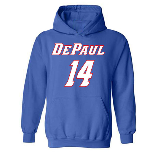 DePaul - NCAA Men's Basketball : Khaman Maker - Classic Shersey Hooded Sweatshirt-0