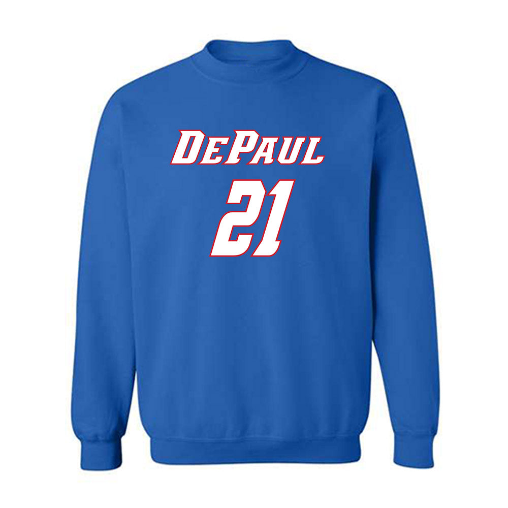 DePaul - NCAA Men's Basketball : Theo Pierre Justin - Classic Shersey Crewneck Sweatshirt-0