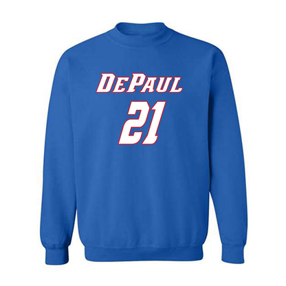 DePaul - NCAA Men's Basketball : Theo Pierre Justin - Classic Shersey Crewneck Sweatshirt-0