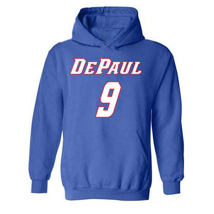 DePaul - NCAA Women's Basketball : Meg Newman - Classic Shersey Hooded Sweatshirt-0