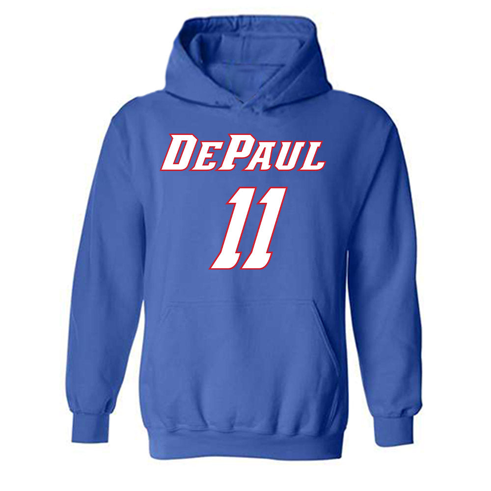 DePaul - NCAA Women's Basketball : Sumer Lee - Classic Shersey Hooded Sweatshirt-0