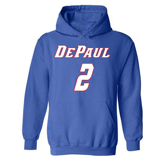 DePaul - NCAA Men's Basketball : Layden Blocker - Classic Shersey Hooded Sweatshirt-0