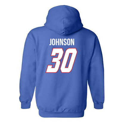DePaul - NCAA Men's Soccer : Chance Johnson - Classic Shersey Hooded Sweatshirt-1