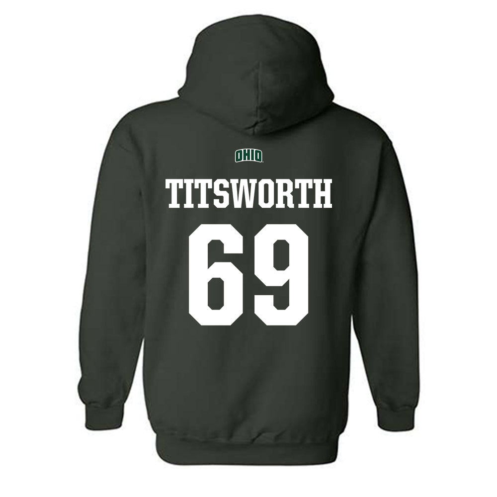 Ohio - NCAA Football Legends : Parker Titsworth - Sports Shersey Hooded Sweatshirt-1