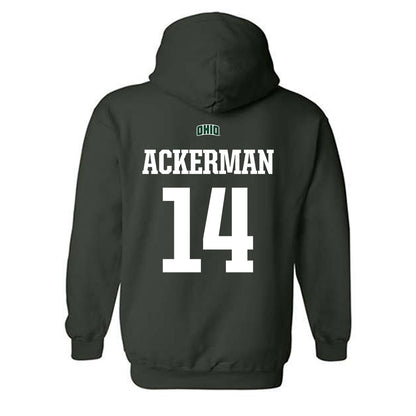 Ohio - NCAA Football : Ike Ackerman - Sports Shersey Hooded Sweatshirt-1