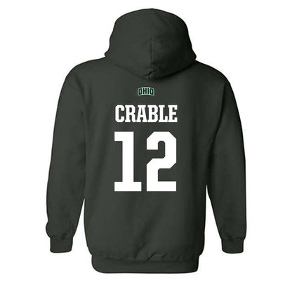 Ohio - NCAA Football : Jayvian Crable - Sports Shersey Hooded Sweatshirt-1