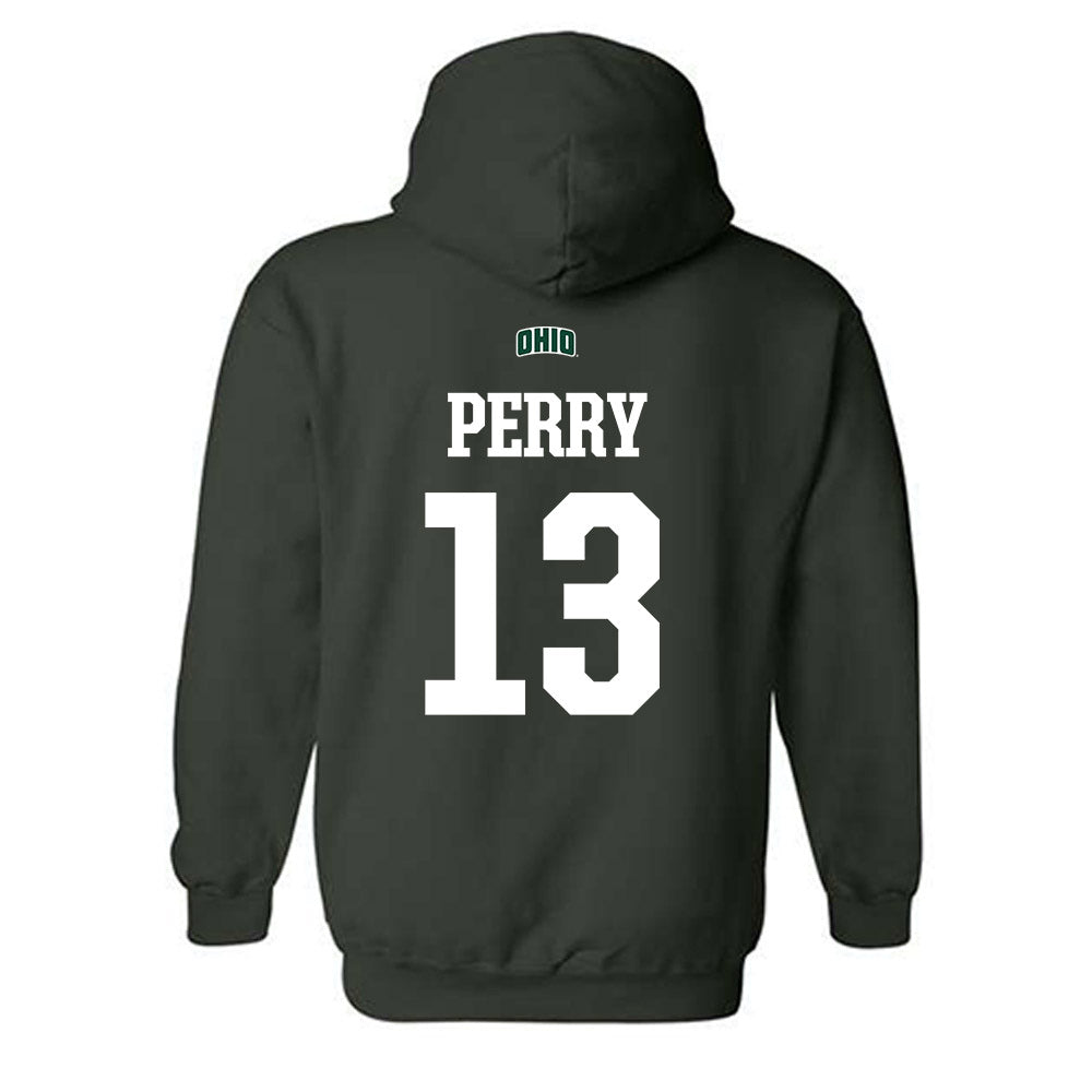 Ohio - NCAA Football : Rashad Perry - Sports Shersey Hooded Sweatshirt-1