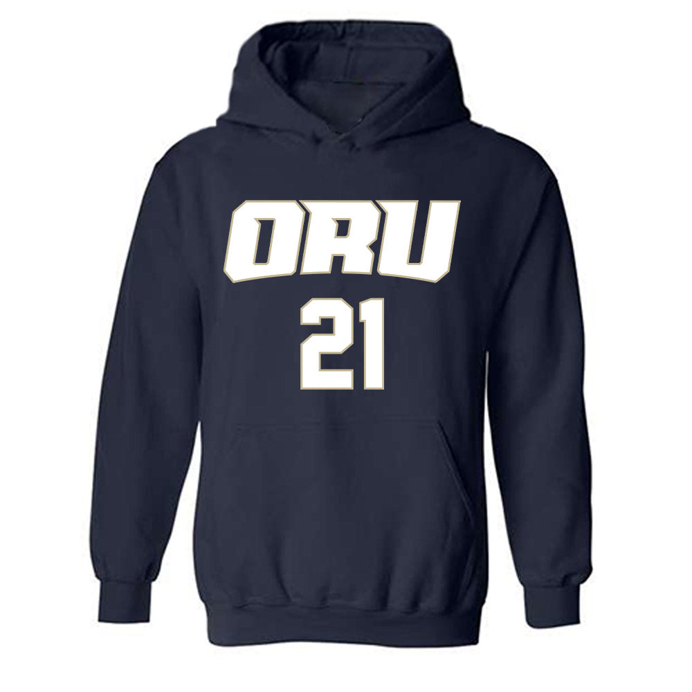 Oral Roberts - NCAA Men's Basketball : Baron Smith Jr - Classic Shersey Hooded Sweatshirt-0