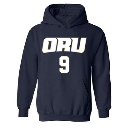 Oral Roberts - NCAA Men's Basketball : Ofri Naveh - Classic Shersey Hooded Sweatshirt-0