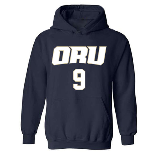 Oral Roberts - NCAA Men's Basketball : Ofri Naveh - Classic Shersey Hooded Sweatshirt-0