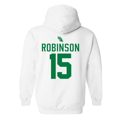 North Texas - NCAA Men's Basketball : Reece Robinson - Classic Shersey Hooded Sweatshirt-1