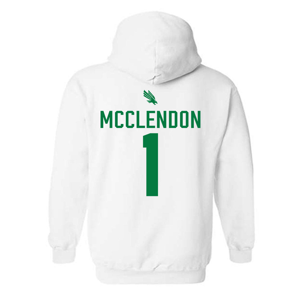 North Texas - NCAA Men's Basketball : William Mcclendon - Classic Shersey Hooded Sweatshirt-1