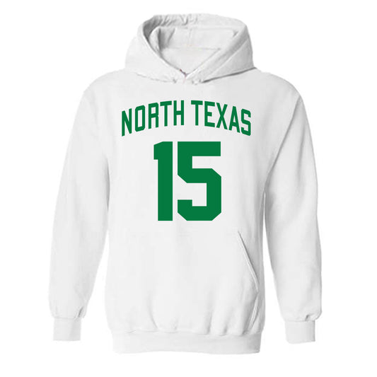 North Texas - NCAA Men's Basketball : Reece Robinson - Classic Shersey Hooded Sweatshirt-0