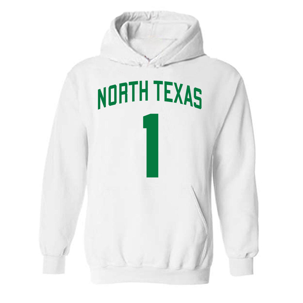 North Texas - NCAA Men's Basketball : William Mcclendon - Classic Shersey Hooded Sweatshirt-0