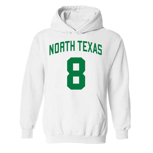 North Texas - NCAA Men's Basketball : Josiah Shackleford - Classic Shersey Hooded Sweatshirt-0