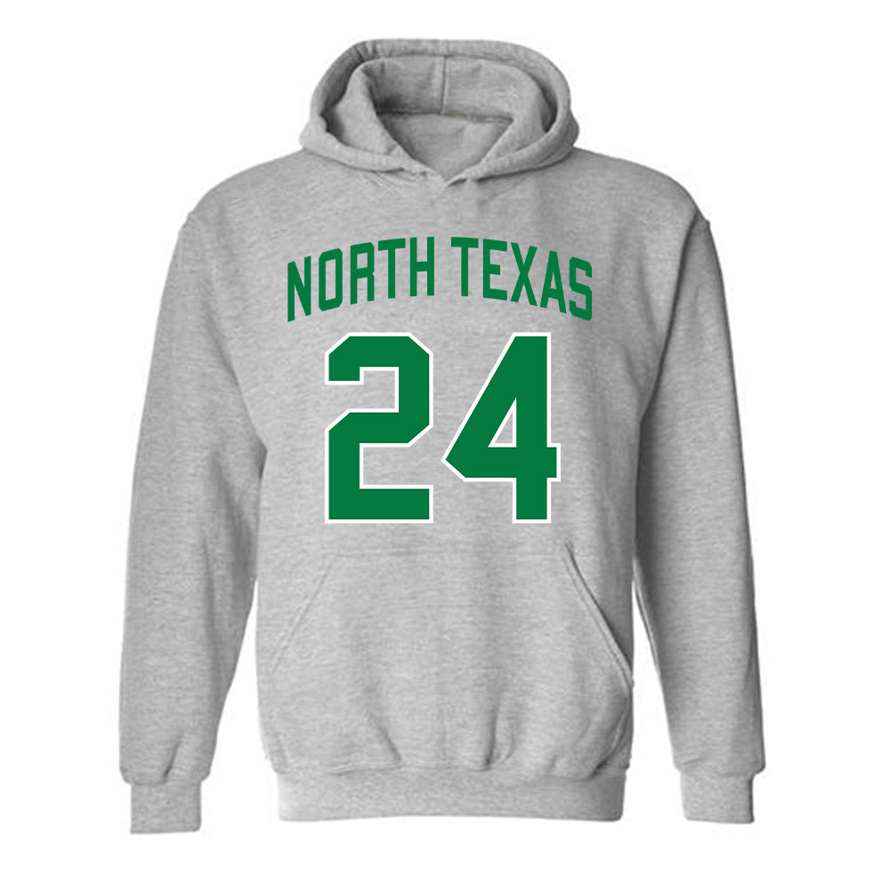 North Texas - NCAA Men's Basketball : Amar Diop - Classic Shersey Hooded Sweatshirt-1