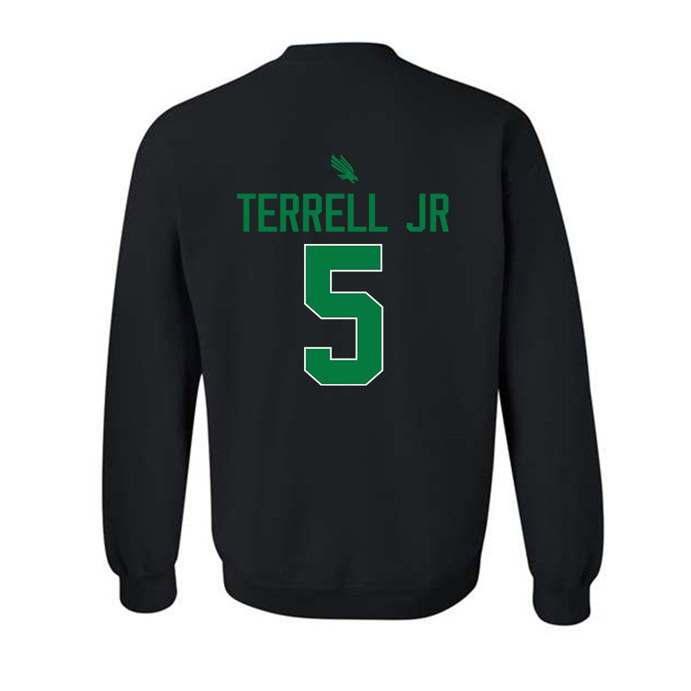 North Texas - NCAA Men's Basketball : david terrell jr - Sports Shersey Crewneck Sweatshirt-1
