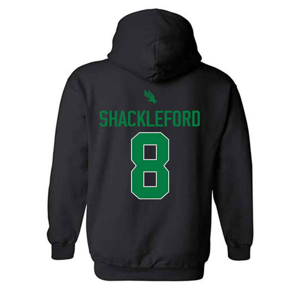 North Texas - NCAA Men's Basketball : Josiah Shackleford - Sports Shersey Hooded Sweatshirt-1