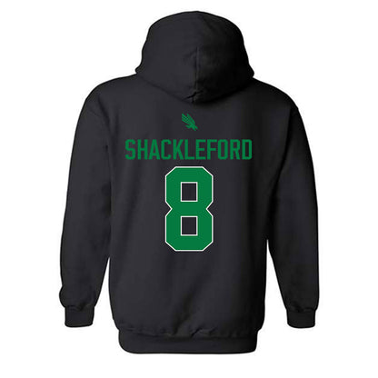 North Texas - NCAA Men's Basketball : Josiah Shackleford - Sports Shersey Hooded Sweatshirt-1