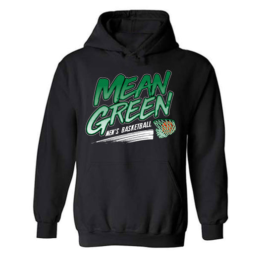 North Texas - NCAA Men's Basketball : Josiah Shackleford - Sports Shersey Hooded Sweatshirt-0