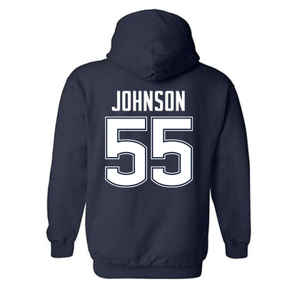 UConn - NCAA Football : Fred Johnson - Classic Shersey Hooded Sweatshirt-1