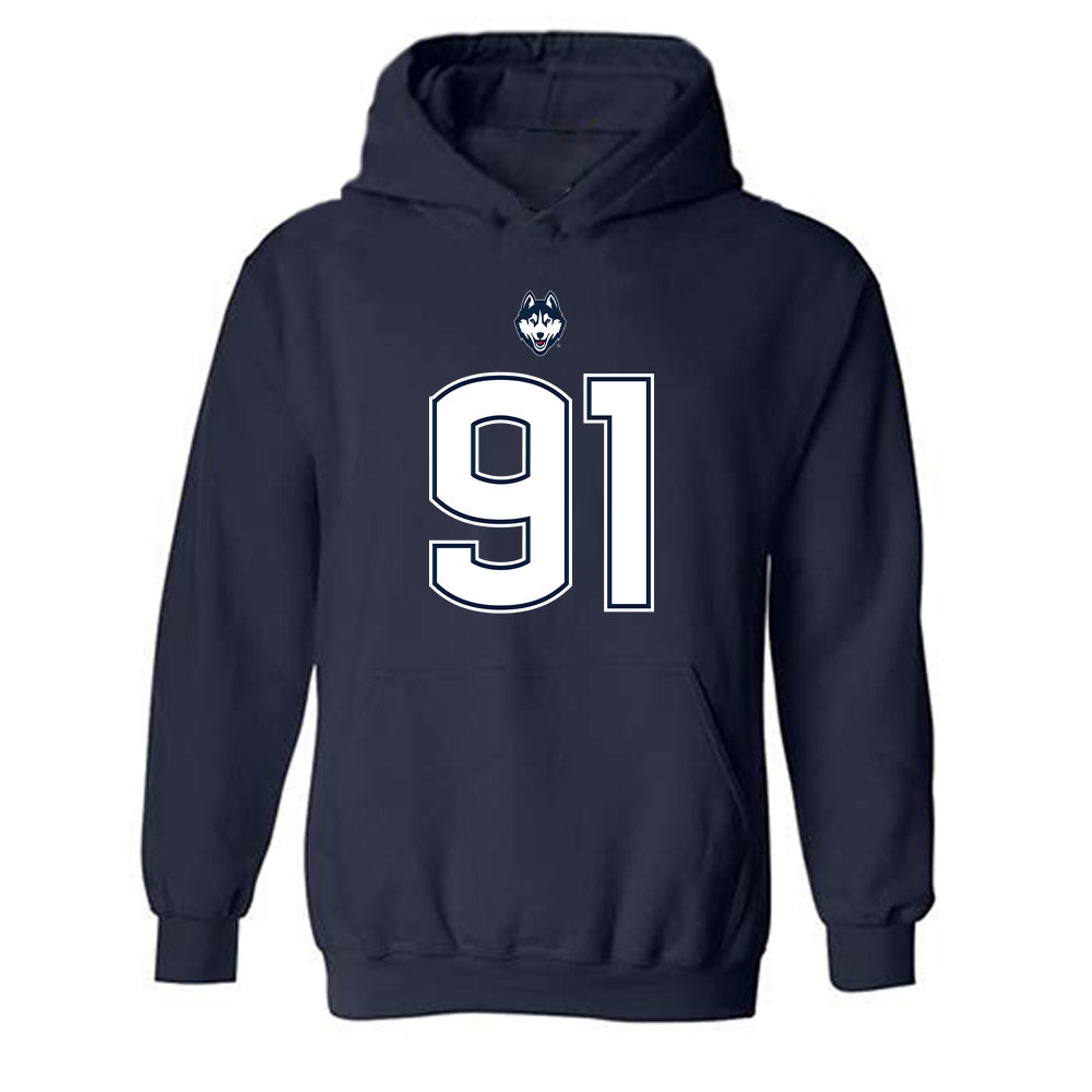 UConn - NCAA Football : Mateo Kipke - Classic Shersey Hooded Sweatshirt-0