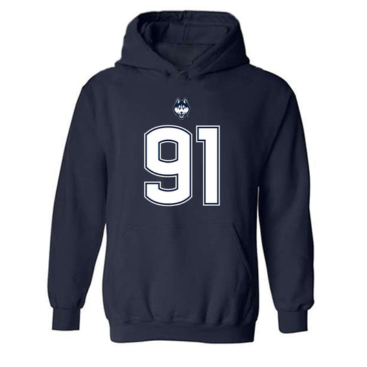 UConn - NCAA Football : Mateo Kipke - Classic Shersey Hooded Sweatshirt-0