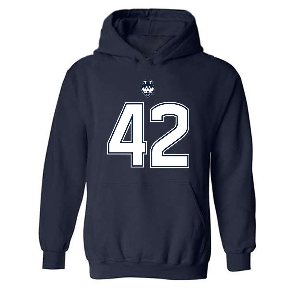 UConn - NCAA Football : Michael Burton Jr - Classic Shersey Hooded Sweatshirt-0