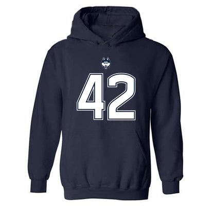 UConn - NCAA Football : Michael Burton Jr - Classic Shersey Hooded Sweatshirt-0