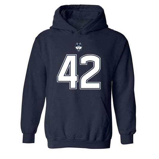 UConn - NCAA Football : Michael Burton Jr - Classic Shersey Hooded Sweatshirt-0