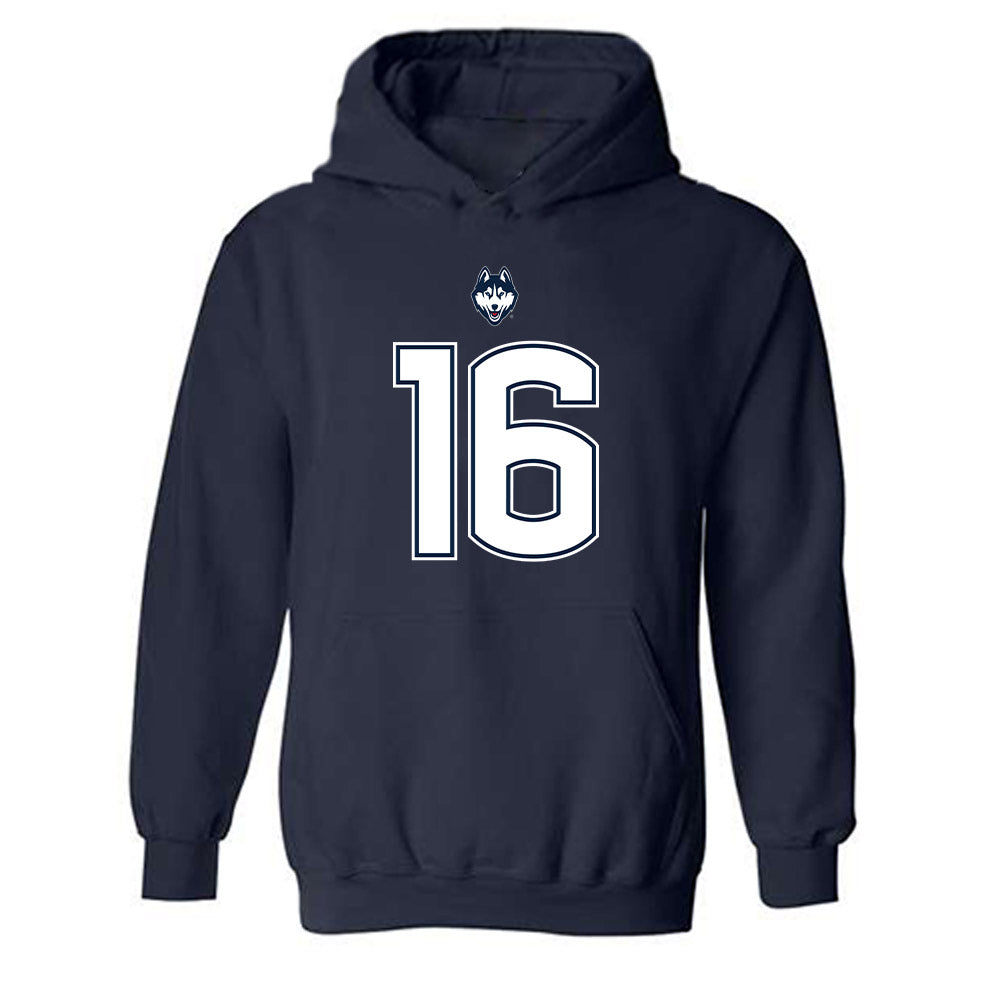 UConn - NCAA Football : Kamren Flowers - Classic Shersey Hooded Sweatshirt-0
