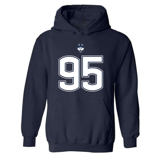 UConn - NCAA Football : Melvin Hills - Classic Shersey Hooded Sweatshirt-0