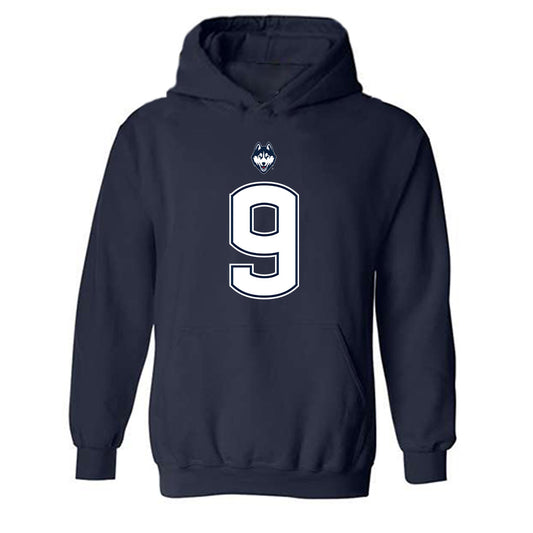 UConn - NCAA Football : Zakaih Saez - Classic Shersey Hooded Sweatshirt-0
