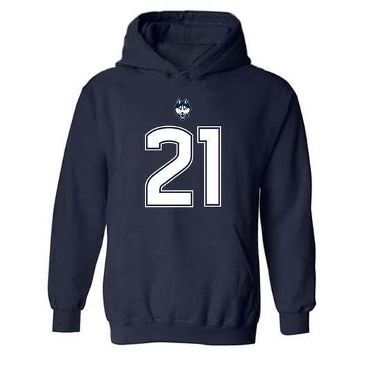 UConn - NCAA Football : Tracy Revels - Classic Shersey Hooded Sweatshirt-0