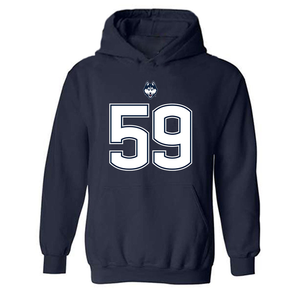 UConn - NCAA Football : David LaGanga - Classic Shersey Hooded Sweatshirt-0