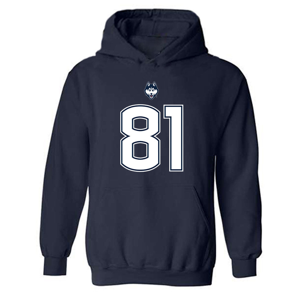 UConn - NCAA Football : Logan Barnes - Classic Shersey Hooded Sweatshirt-0