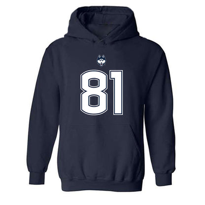 UConn - NCAA Football : Logan Barnes - Classic Shersey Hooded Sweatshirt-0