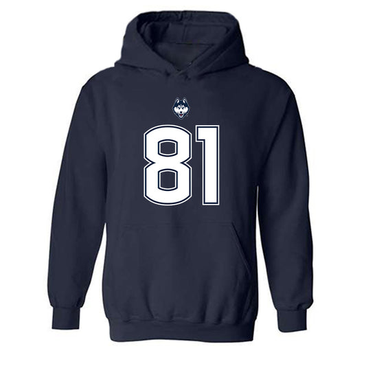 UConn - NCAA Football : Logan Barnes - Classic Shersey Hooded Sweatshirt-0