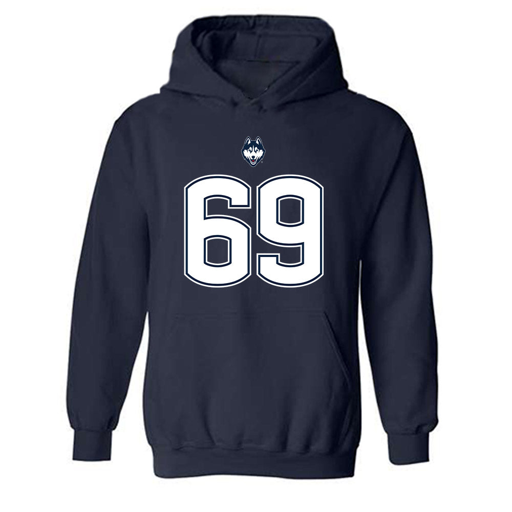 UConn - NCAA Football : Ty Chan - Classic Shersey Hooded Sweatshirt-0